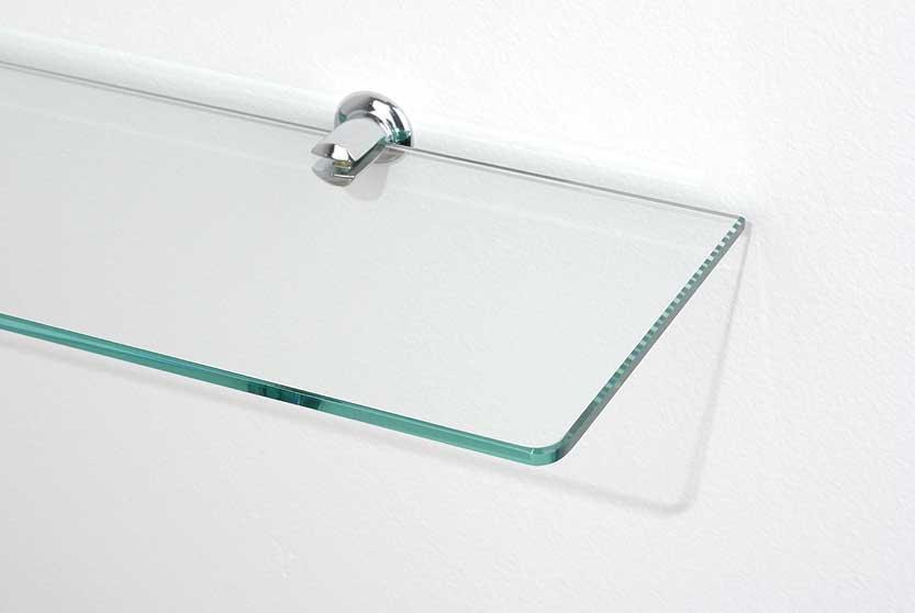 Skleněná sklo polička 49,8 x 12 cm úchyty SHELF GLASS CLASSIC detail